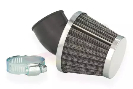 Vzduchový filtr 42 mm kuželový 45 stupňů chrom-4