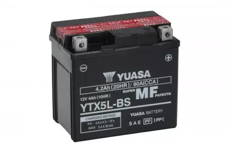Neподдържана батерия 12V 5 Ah Yuasa YTX5L-BS-2