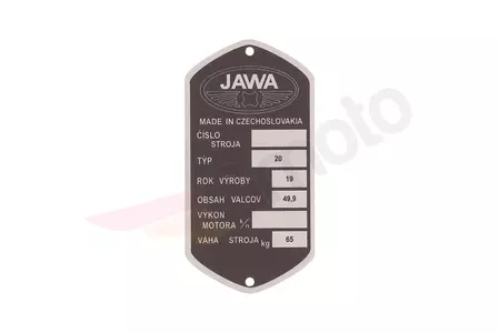 Plăcuță de identificare Jawa 50 Blindat P20 - 86152