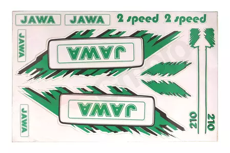 Jeu d'autocollants verts Jawa 210 - 86189