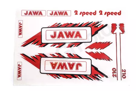 Комплект червени стикери Jawa 210