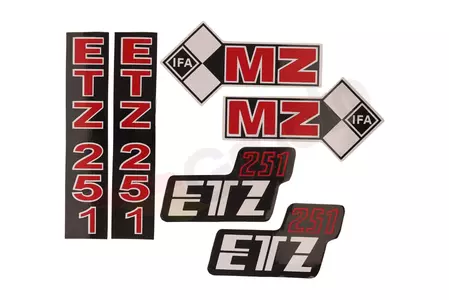 Sæt af MZ ETZ 251 klistermærker - 86298