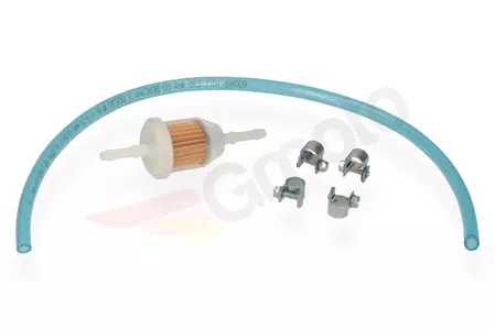 Palivový filter 6-8 mm + zosilnené palivové potrubie + svorky - 86758