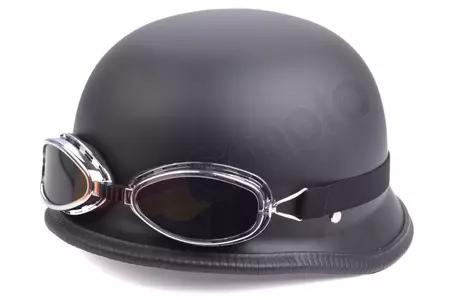 Cască de motocicletă - cască germană mărimea L + ochelari de protecție T06