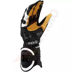 Knox Handroid Full Ce motorhandschoenen zwart/wit maat M-2
