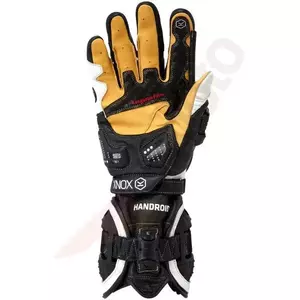 Knox Handroid Full Ce motoristične rokavice črno-bele velikosti M-5