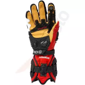 Knox Handroid Full Ce rukavice na motorku červené veľkosť XS-2