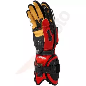 Knox Handroid Full Ce rukavice na motorku červené velikost XS-4