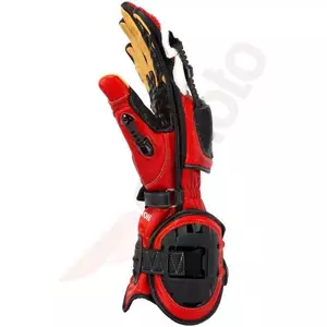Knox Handroid Full Ce rukavice na motorku červené velikost M-3
