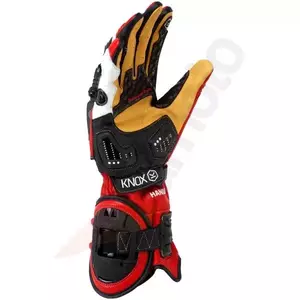 Knox Handroid Full Ce rukavice na motorku červené veľkosť L-5
