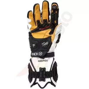 Knox Handroid Full Ce ръкавици за мотоциклет бяло черно размер M-2