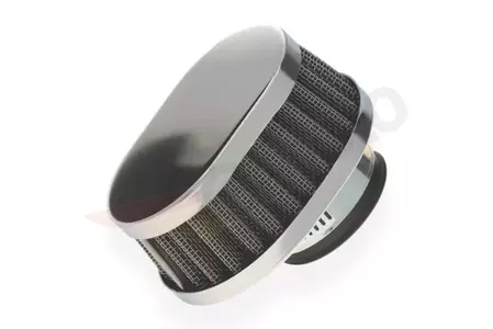 Stožčasti zračni filter 38 mm ovalni kromiran nizki-4