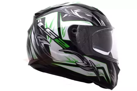 Motociklistička kaciga koja pokriva cijelo lice LS2 FF320 STREAM STEEL WHITE BLACK GREEN XXS-2