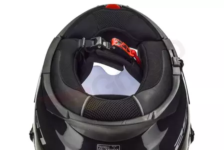 LS2 FF325 STROBE SOLID NEGRO XS casco moto mandíbula-14
