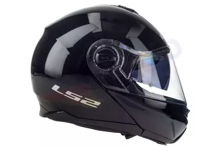 LS2 FF325 STROBE SOLID NEGRO XS casco moto mandíbula-5
