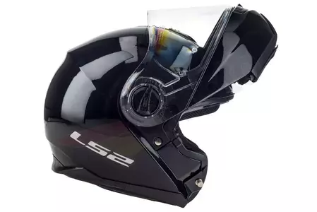 LS2 FF325 STROBE SOLID BLACK M capacete de motociclista para maxilar-4