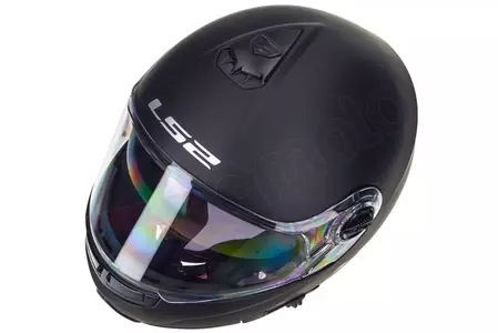 LS2 FF325 STROBE SOLID MATT BLACK S casco moto mandíbula-9