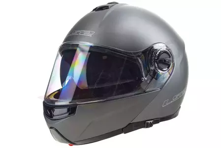 LS2 FF325 STROBE SOLID MATT TITANIUM XS capacete de motociclista para maxilar-2