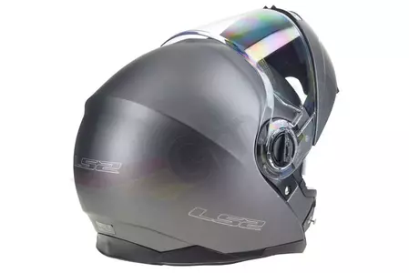 LS2 FF325 STROBE SOLID MATT TITANIUM XS capacete de motociclista para maxilar-6