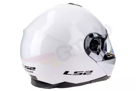 LS2 FF325 STROBE SOLID WHITE XS motocikla ķivere ar žokli-7