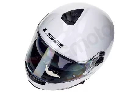 LS2 FF325 STROBE SOLID WHITE XS motociklininko žandikaulio šalmas-9