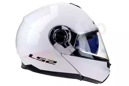 LS2 FF325 STROBE SOLID WHITE S casco moto mandíbula-4