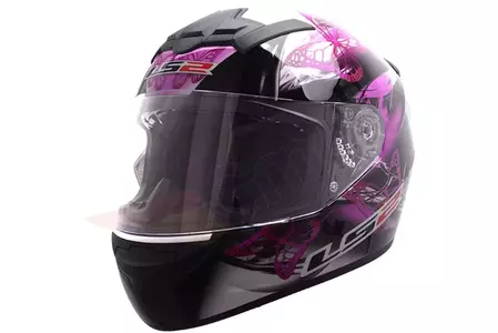Motociklistička kaciga koja pokriva cijelo lice LS2 FF352 FLUTTER BLACK PURPLE XXS-1
