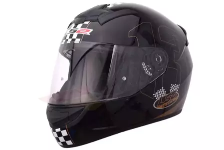 Motociklistička kaciga koja pokriva cijelo lice LS2 FF352 ROOKIE POKER GLOSS BLACK S-1