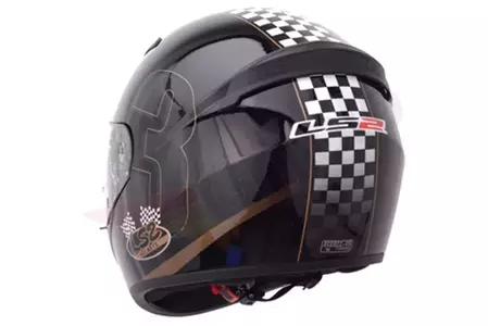 LS2 FF352 ROOKIE POKER GLOSS NEGRO S casco integral de moto-3