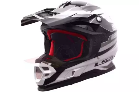 LS2 MX456.48 FACTORY BLANCO NEGRO TITANIO XS casco moto enduro-1