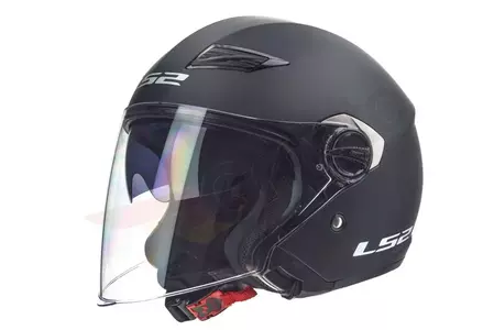 LS2 OF569.2 TRACK MATT NEGRO XXL casco abierto para moto-2