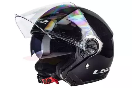 LS2 moto casco abierto OF569.2 TRACK GLOSS NEGRO XS-1