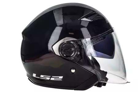 LS2 moto casco abierto OF569.2 TRACK GLOSS NEGRO XS-4