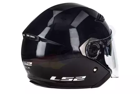 LS2 OF569.2 TRACK GLOSS BLACK XL motociklista ķivere ar atvērtu seju-5