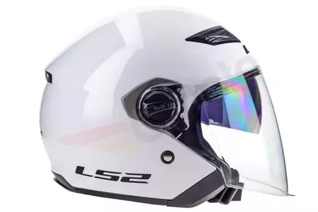 LS2 OF569.2 TRACK SOLID WHITE XS motorcykelhjelm med åbent ansigt-3