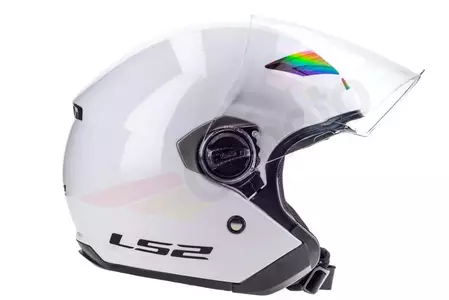 LS2 OF569.2 TRACK SOLID WHITE XS motorcykelhjelm med åbent ansigt-4