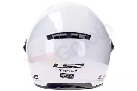LS2 OF569.2 TRACK SOLID WHITE XL atvērta sejas motociklista ķivere-6