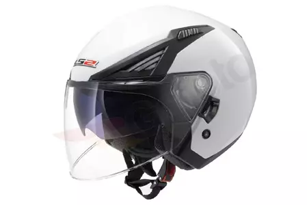 Casco moto LS2 OF586 BISHOP SOLID WHITE XS open face-1