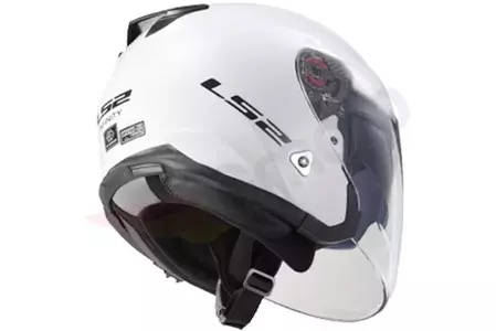 LS2 OF521 INFINITY SOLID WHITE XS motorcykelhjelm med åbent ansigt-2