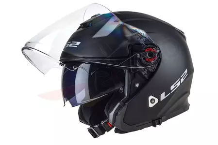 LS2 OF521 INFINITY SOLID MATT BLACK XS cască de motocicletă cu fața deschisă