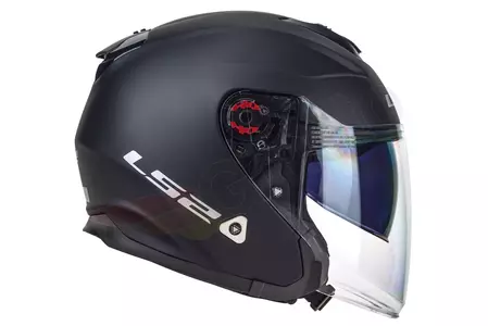 LS2 OF521 INFINITY SOLID MATT BLACK XS motorcykelhjelm med åbent ansigt-3