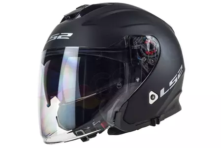 LS2 OF521 INFINITY SOLID MATT BLACK XL motorcykelhjelm med åbent ansigt-2
