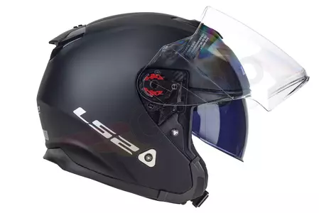 LS2 OF521 INFINITY SOLID MATT BLACK XL motorcykelhjelm med åbent ansigt-4