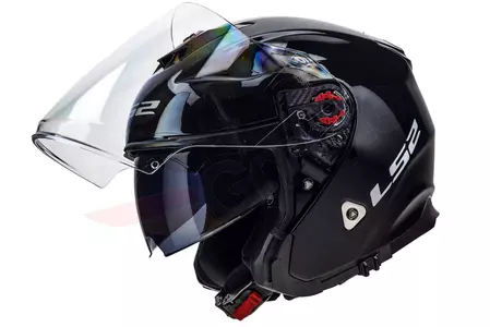 LS2 OF521 INFINITY SOLID BLACK S moto přilba s otevřeným obličejem