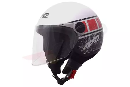 LS2 OF560 ROCKET II ROOK WHITE RED XS open face casco moto-1