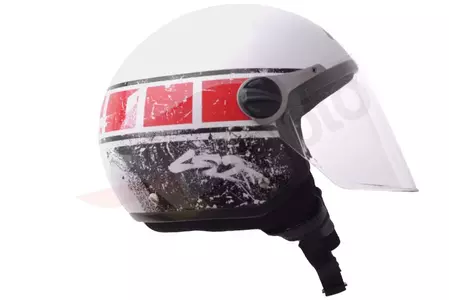 LS2 OF560 ROCKET II ROOK WHITE RED XS open face casco moto-2