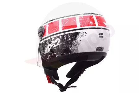 LS2 OF560 ROCKET II ROOK WHITE RED XS open face casco moto-3