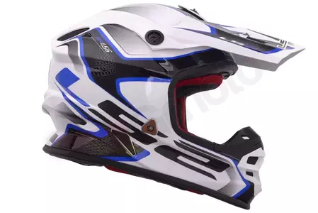 Kask motocyklowy enduro LS2 MX456 LIGHT COMPASS WHITE BLUE XS-2