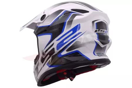 Kask motocyklowy enduro LS2 MX456 LIGHT COMPASS WHITE BLUE XS-3