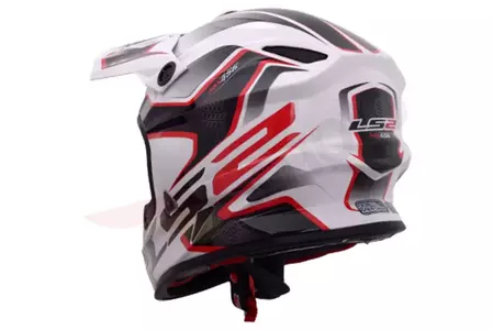 LS2 MX456 LIGHT COMPASS BLANCO ROJO XS casco moto enduro-3